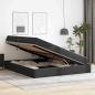 Preview: Aufbewahrungsbett mit Matratze Schwarz 160 x 200 cm Kunstleder