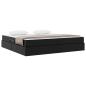 Preview: Aufbewahrungsbett mit Matratze Schwarz 200 x 200 cm Kunstleder