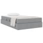 Preview: Aufbewahrungsbett mit Matratze Hellgrau 120 x 200 cm Polyester