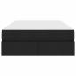 Preview: Aufbewahrungsbett mit Matratze Schwarz 120 x 200 cm Polyester