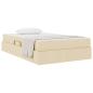Preview: Aufbewahrungsbett mit Matratze Creme 120 x 200 cm Polyester