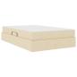 Preview: Aufbewahrungsbett mit Matratze Creme 120 x 200 cm Polyester