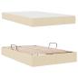 Preview: Aufbewahrungsbett mit Matratze Creme 120 x 200 cm Polyester