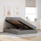 Preview: Aufbewahrungsbett mit Matratze Taupe 140 x 200 cm Polyester