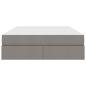 Preview: Aufbewahrungsbett mit Matratze Taupe 140 x 200 cm Polyester