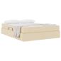 Preview: Aufbewahrungsbett mit Matratze Creme 140 x 200 cm Polyester