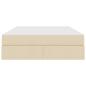 Preview: Aufbewahrungsbett mit Matratze Creme 140 x 200 cm Polyester