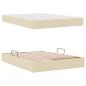 Preview: Aufbewahrungsbett mit Matratze Creme 140 x 200 cm Polyester