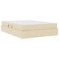 Preview: Aufbewahrungsbett mit Matratze Creme 140 x 200 cm Polyester