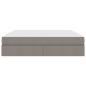 Preview: Aufbewahrungsbett mit Matratze Taupe 160 x 200 cm Polyester