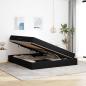 Preview: Aufbewahrungsbett mit Matratze Schwarz 180 x 200 cm Polyester