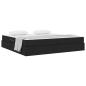 Preview: Aufbewahrungsbett mit Matratze Schwarz 200 x 200 cm Polyester