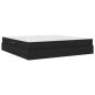 Preview: Aufbewahrungsbett mit Matratze Schwarz 200 x 200 cm Polyester