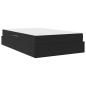 Preview: Aufbewahrungsbett mit Matratze Schwarz 120 x 200 cm Samt