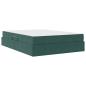 Preview: Aufbewahrungsbett mit Matratze Dunkelgrün 140 x 200 cm Samt