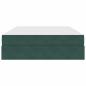 Preview: Aufbewahrungsbett mit Matratze Dunkelgrün 140 x 200 cm Samt