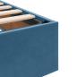 Preview: ARDEBO.de - Aufbewahrungsbett mit Matratze Dunkelblau 140 x 200 cm Samt