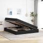 Preview: Aufbewahrungsbett mit Matratze Schwarz 180 x 200 cm Samt