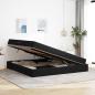 Preview: Aufbewahrungsbett mit Matratze Schwarz 200 x 200 cm Samt