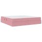 Preview: Aufbewahrungsbett mit Matratze Rosa 200 x 200 cm Samt