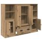 Preview: Highboard mit Schubladen 3 pcs Artisan-Eiche Holzwerkstoff