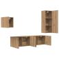Preview: TV-Schränk Wandmontiert 4 pcs Artisan-Eiche Holzwerkstoff
