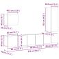 Preview: TV-Wandmöbel Wandmontiert 5 pcs Altholz Holzwerkstoff