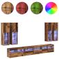 Preview: TV-Wandregal-Set Wandmontiert 7 pcs Altholz Holzwerkstoff