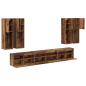 Preview: TV-Wandregal-Set Wandmontiert 7 pcs Altholz Holzwerkstoff