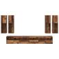 Preview: TV-Wandregal-Set Wandmontiert 7 pcs Altholz Holzwerkstoff