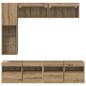 Preview: TV-Schränk Wandmontiert 7 pcs Artisan-Eiche Holzwerkstoff