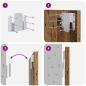 Preview: Kopfteil mit Schrank 3 Stk. Altholz Holzwerkstoff