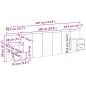 Preview: Kopfteil mit Schrank 3 Stk. Altholz Holzwerkstoff