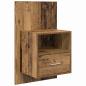 Preview: Kopfteil mit Schrank mit Schubladen 3 pcs Altholz Holzwerkstoff