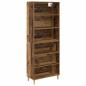 Preview: Highboard Altholz 69,5 x 32,5 x 180 cm Holzwerkstoff