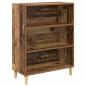 Preview: Highboard Altholz 69,5 x 32,5 x 180 cm Holzwerkstoff