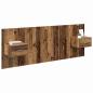 Preview: Kopfteil mit Schrank mit Schubladen 3 pcs Altholz Holzwerkstoff
