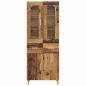 Preview: Highboard Altholz 69,5 x 34 x 180 cm Holzwerkstoff