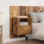 Preview: Kopfteil mit Schrank mit Schubladen 3 pcs Altholz Holzwerkstoff