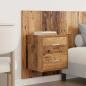 Preview: Kopfteil mit Schrank mit Schubladen 3 pcs Altholz Holzwerkstoff