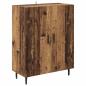 Preview: Highboard Altholz 69,5 x 34 x 180 cm Engineered Wood und Glas