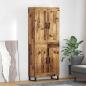 Preview: ARDEBO.de - Highboard 2 pcs Altholz Engineered Wood und Glas