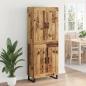 Preview: Highboard 2 pcs Altholz Engineered Wood und Glas