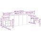Preview: Kopfteil mit Schrank 3 Stk. Altholz Holzwerkstoff