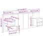 Preview: Kopfteil mit Schrank 3 Stk. Altholz Holzwerkstoff