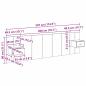 Preview: Kopfteil mit Schrank 3 Stk. Altholz Holzwerkstoff