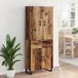 Preview: Highboard mit Schubladen 2 pcs Altholz Engineered Wood und Glas
