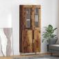 Preview: ARDEBO.de - Highboard Altholz 69,5 x 34 x 180 cm Engineered Wood und Glas
