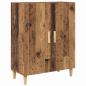 Preview: Highboard Altholz 69,5 x 34 x 180 cm Engineered Wood und Glas