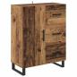 Preview: Highboard Altholz 69,5 x 34 x 180 cm Engineered Wood und Glas